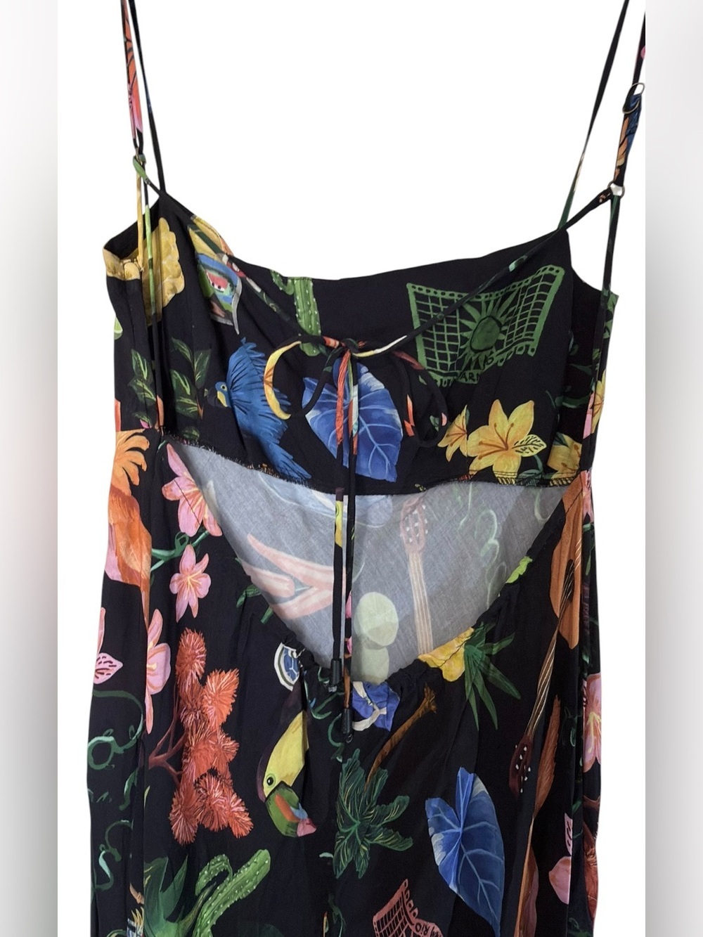 FARM Rio Buena Gente Tropical Print Maxi Dress NWOT - Picture 3 of 5